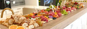 cheese and charcuterie grazing table