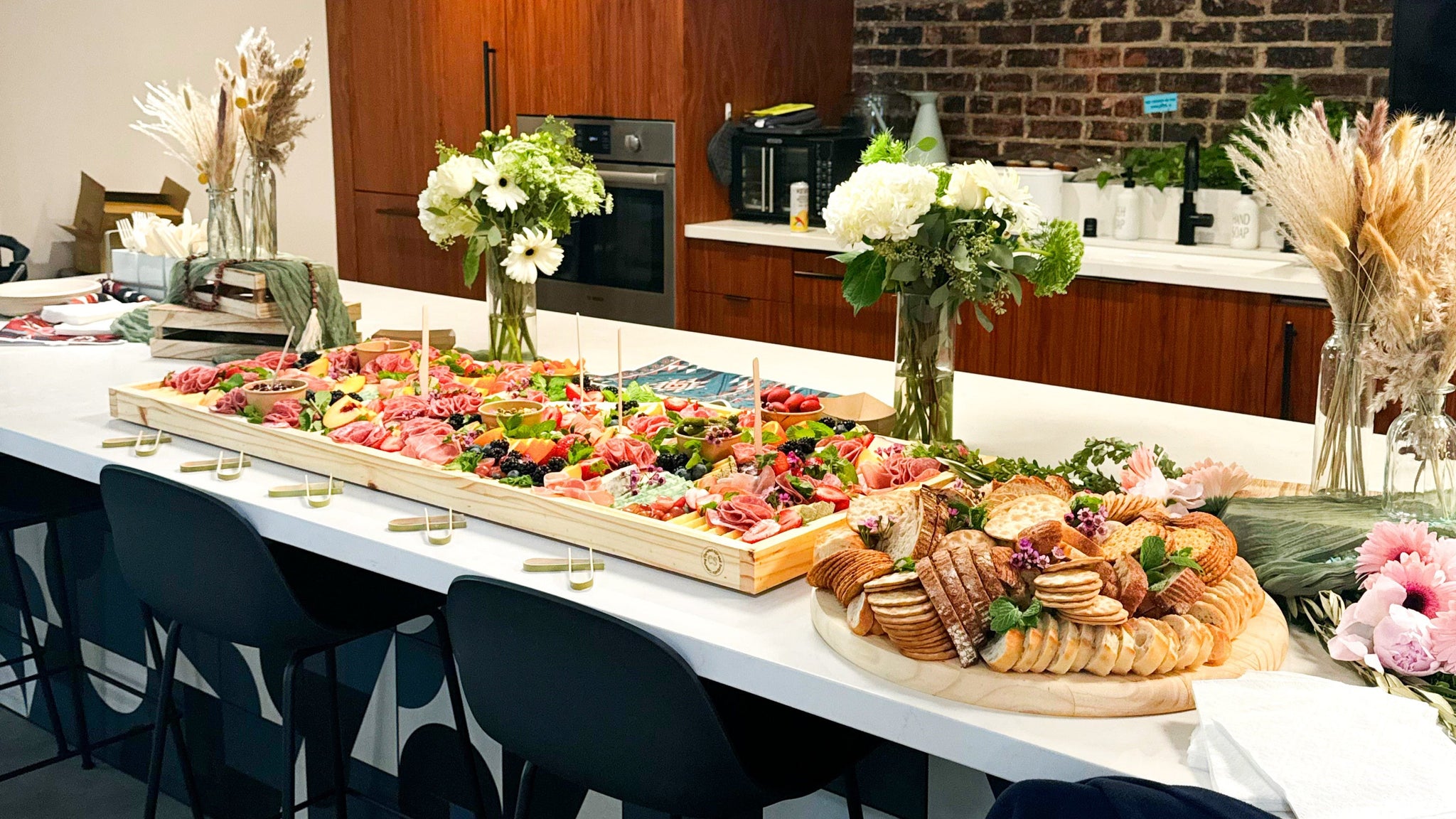 curated spread grazing tables for wedding events